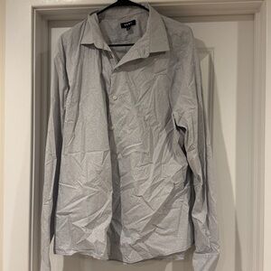 DKNY Gray Casual Button Down Shirt